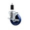 Service Caster 4'' Solid Poly Swivel 1-3/8'' Expanding Stem Caster with Brake SCC-EX20S414-SPUS-TLB-138 - alternate 1